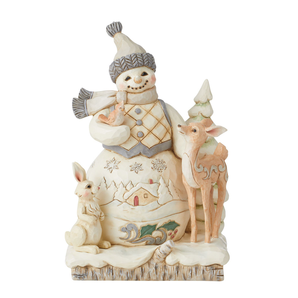 Новогодний Снеговик с животными Enesco #1