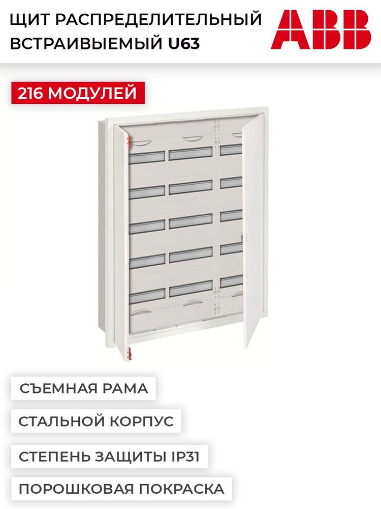 Щит распределительный встраиваемый ABB U63E 216М (арт. U63) #1