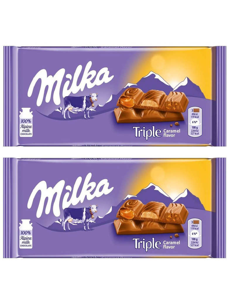 Шоколад Milka Triple Caramel, 2 шт по 90гр #1
