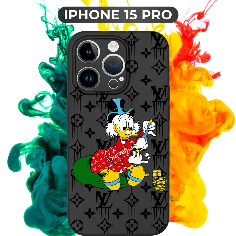 Силиконовый,защитный чехол с рисунком Scrooge McDuck/Скрудж Макдак на Apple  IPhone 15 Pro / Айфон 15 Про - купить с доставкой по выгодным ценам в  интернет-магазине OZON (1249416052)