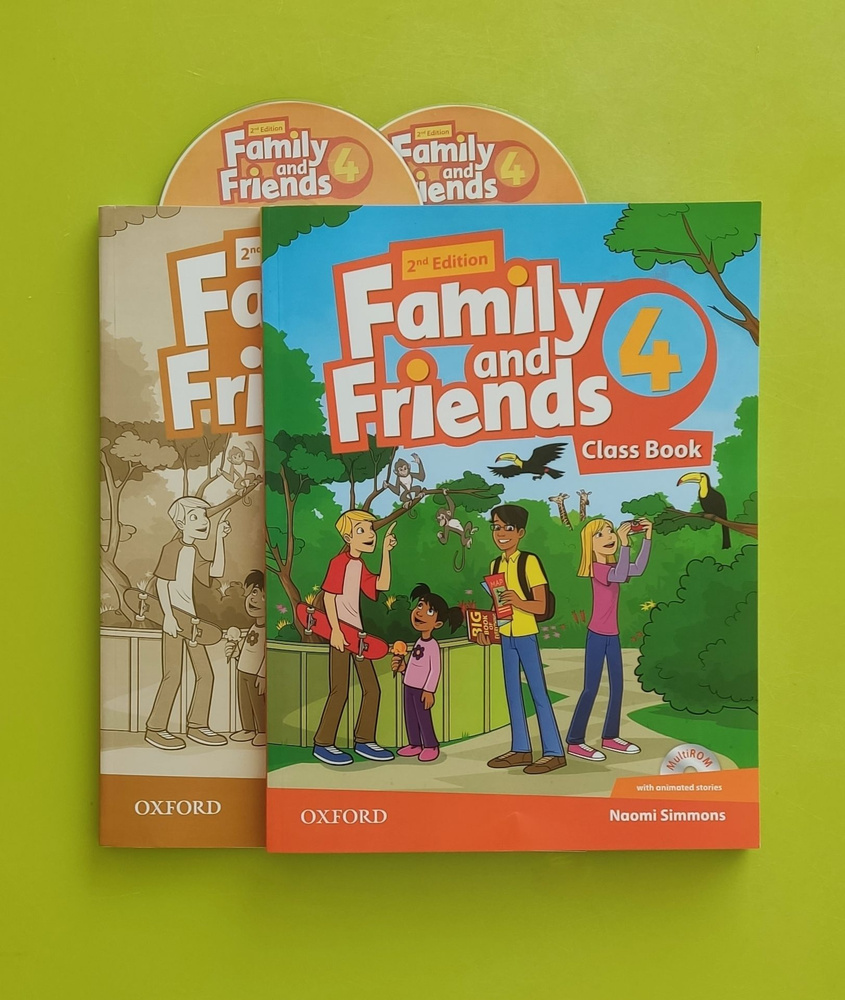 Family and Friends 4 Class Book with Multi ROM + Workbook with CD 2nd ...
