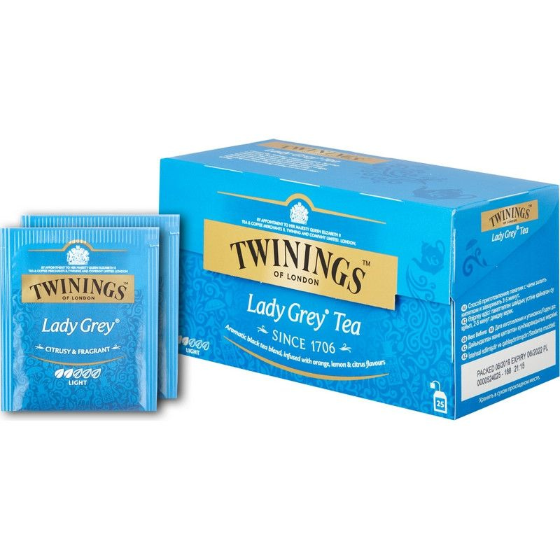 Чай черный Twinings Lady Grey 2г x 25 пак ароматизированный #1