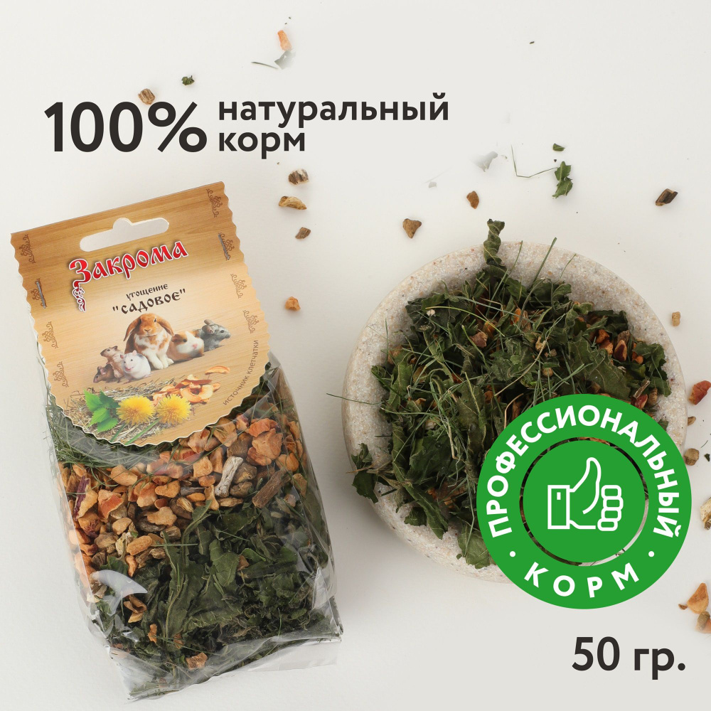 Лакомство УГОЩЕНИЕ САДОВОЕ корм для грызунов, крыс, шиншилл, кроликов, морских свинок, дегу, хомяков #1