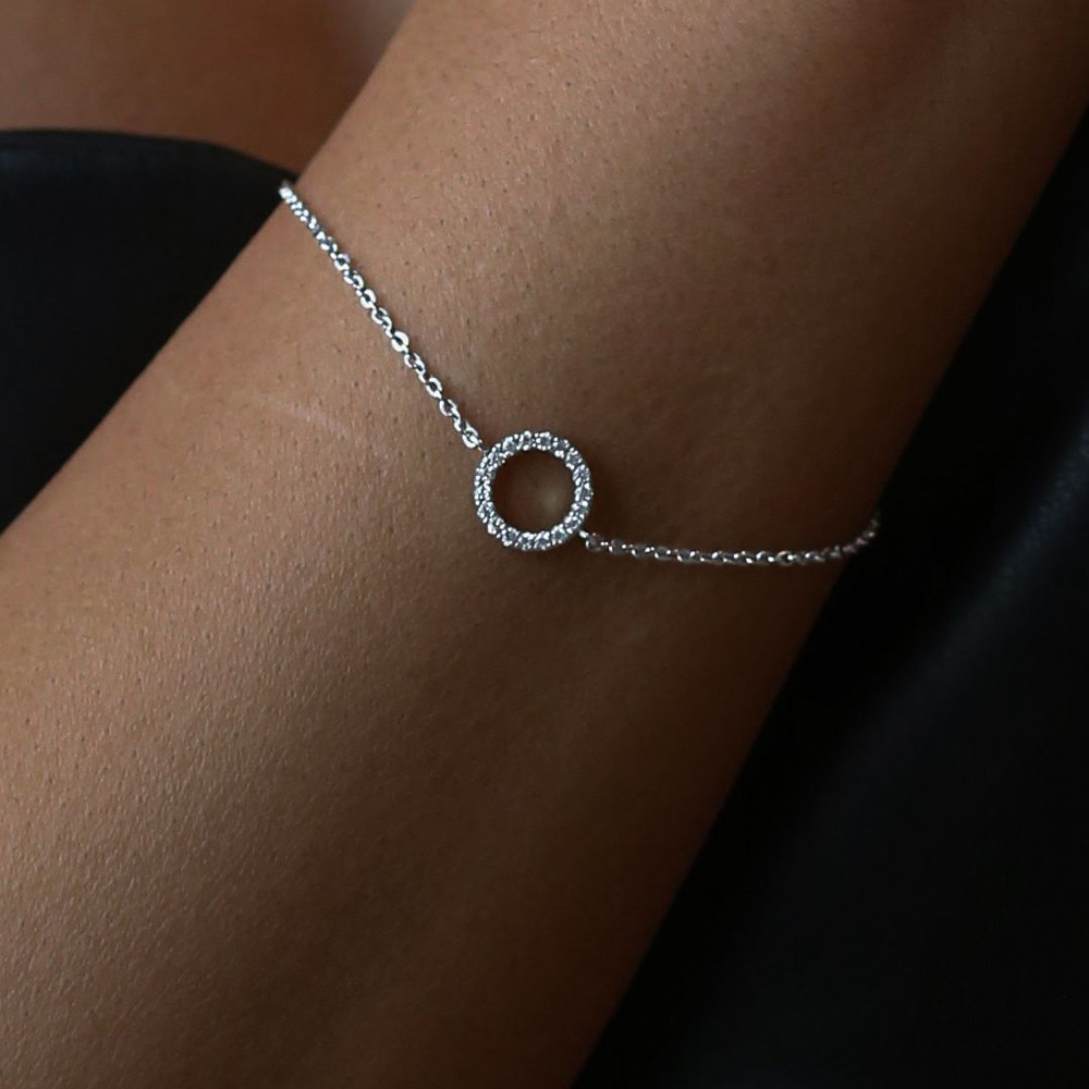 SILVERME Браслет серебро 925 женский "Круг" с фианитами - купить с ...