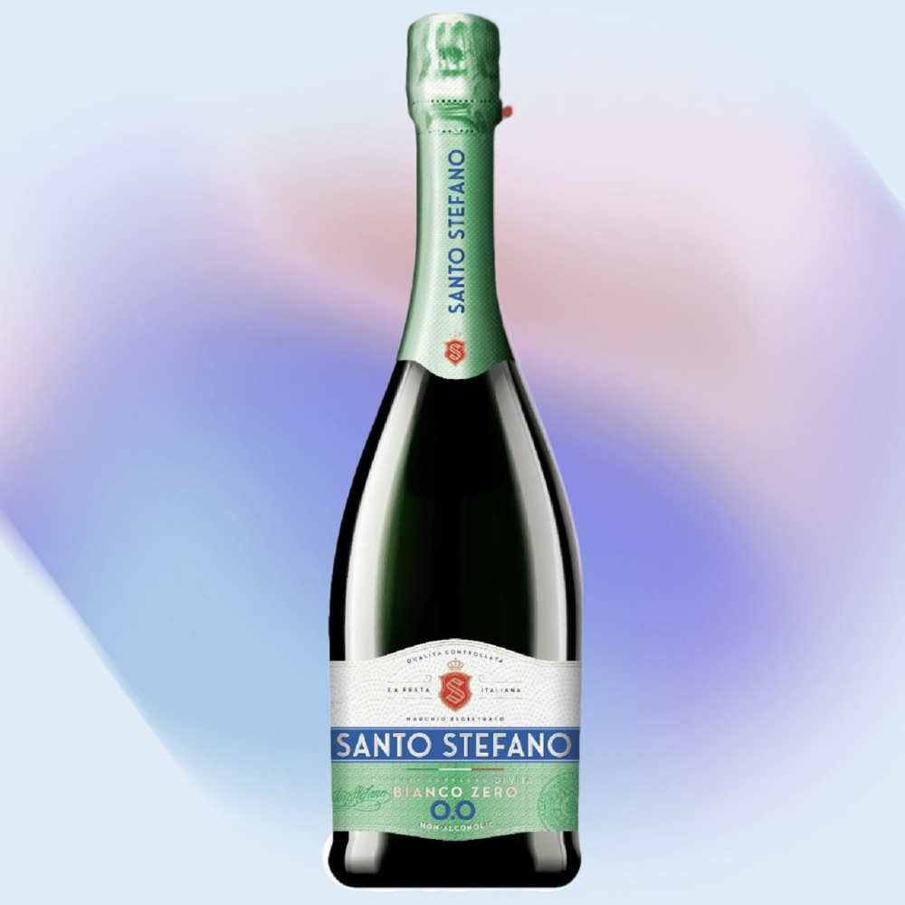 Безалкогольное шампанское Santo Stefano Bianco Zero, белое игристое вино, 0,75 л  #1