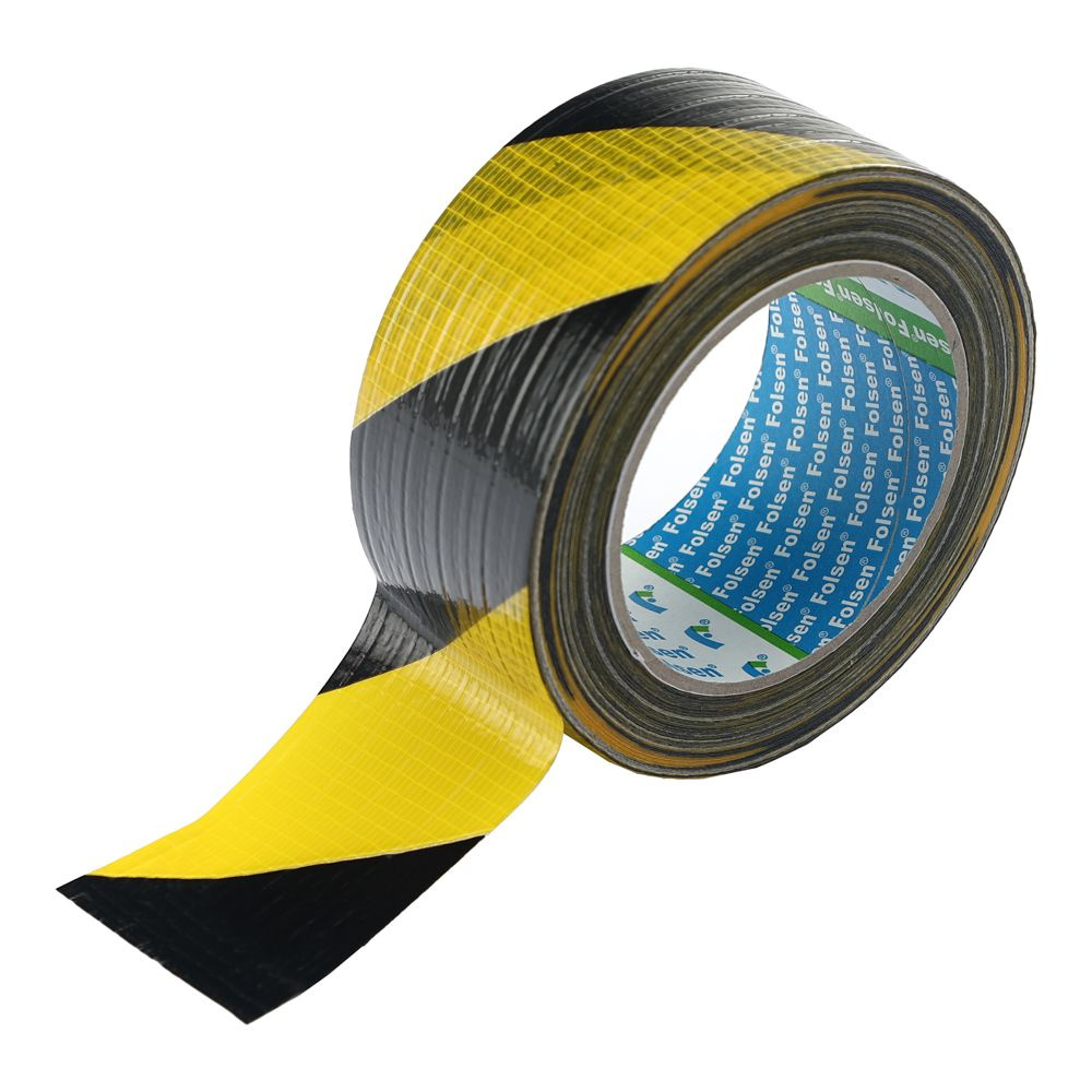 Сигнальная лента водонепроницаемая 50 мм х 33 м черно-желтая, 1 рулон в заказе  #1