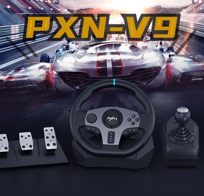 Игровой руль PXN-V9 для PC/PS3/PS4/Xboxone/Switch - купить с доставкой ...