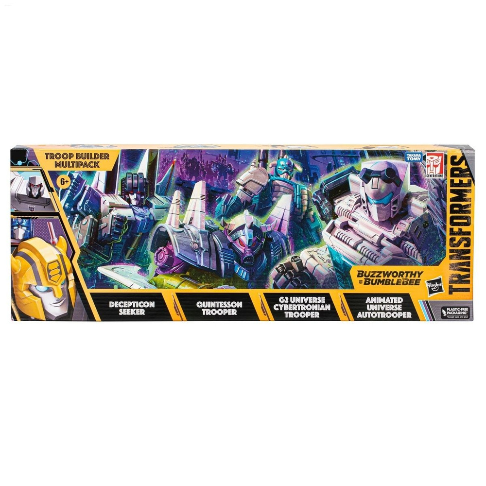 Трансформеры игрушки Hasbro Transformers Buzzworthy Bumblebee Troop Builder  Multipack F7133 -J