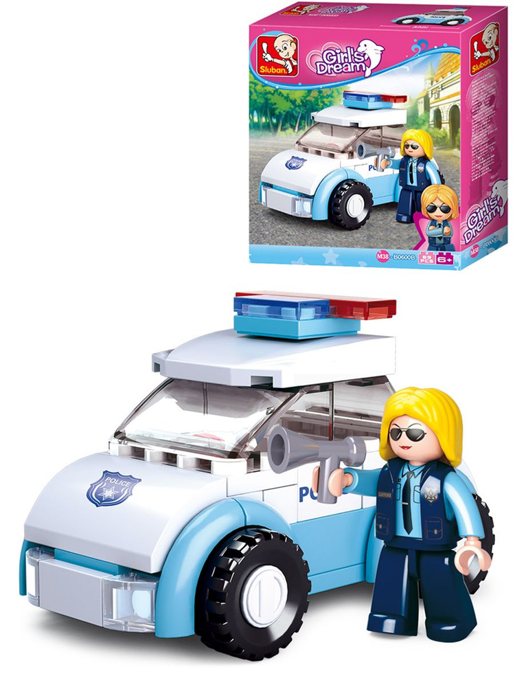 Конструктор пластиковый Sluban Полиция. 68 дет, 1 фигура. Наборы ...