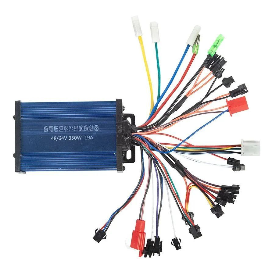 Контроллер 350-500W 60V (48V+) 19A (универсальный) для электросамокатов ...