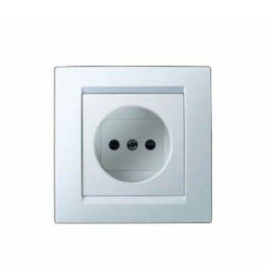 15, розетка 2Р без заземления с защ. шторками в сборе (белый), SIMON ...