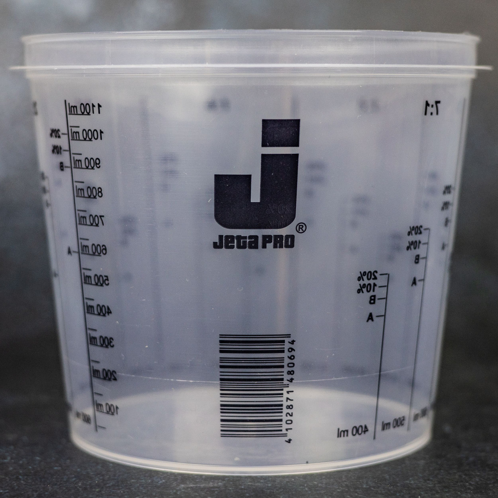 Емкость пластиковая для смешивания красок 1400 мл с делениями ...