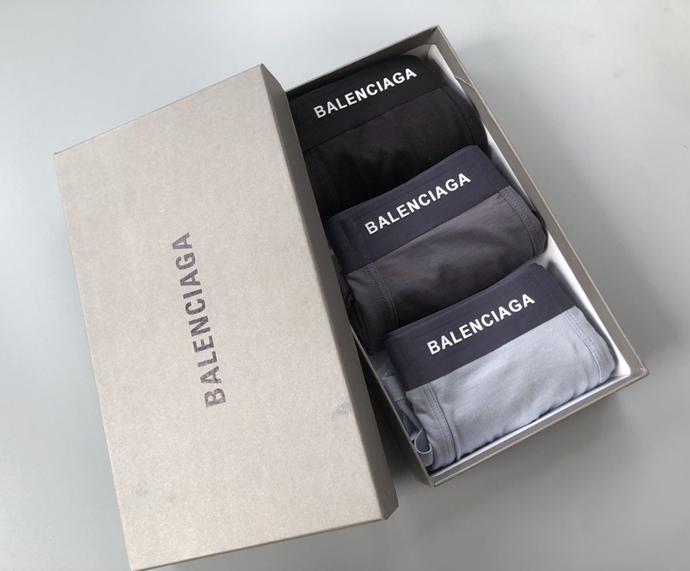 Трусы брифы Balenciaga "Арабески" морей, 3 шт #1