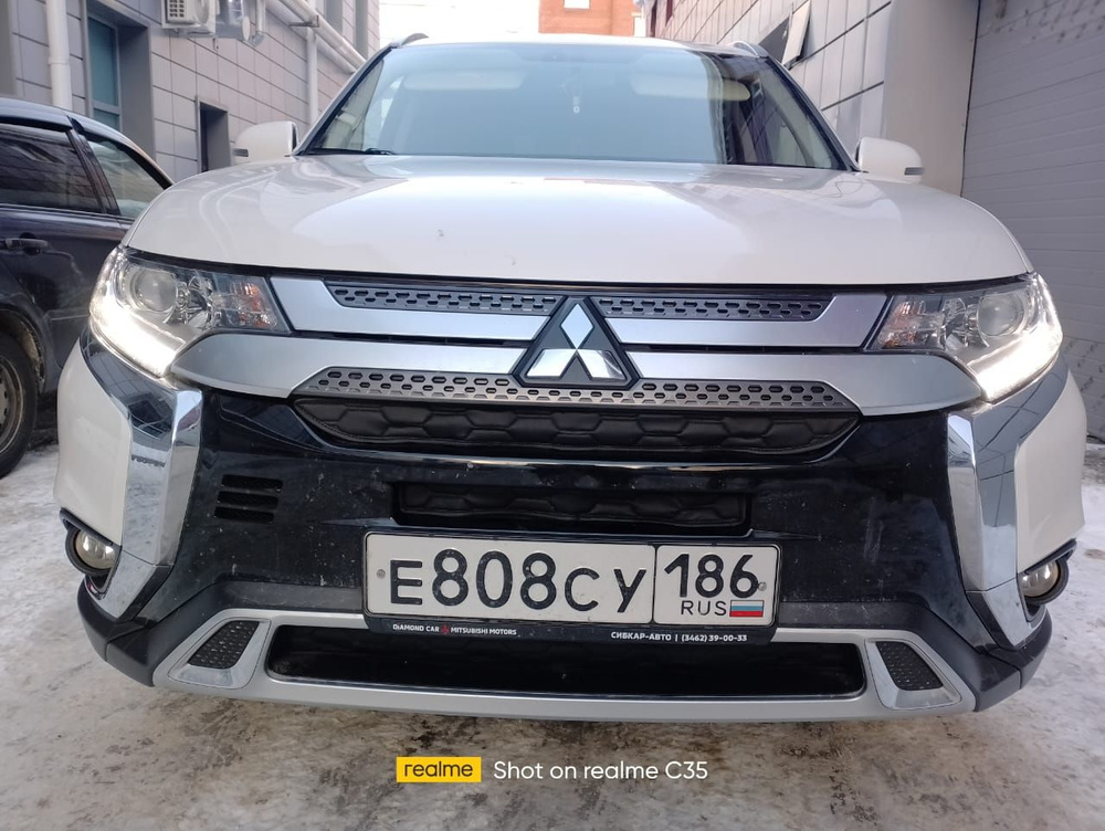 Утеплитель радиатора и бампера для Mitsubishi Outlander 3 Митсубиси Аутлендер 3 (2018 -н.в.) III Рестайлинг #1