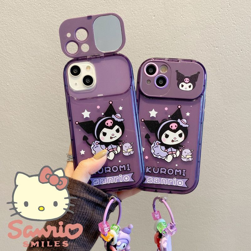 Sanrio Kuromi Подходит для чехла для телефона Apple iPhone 13 Куроми Санрио С зеркалом для макияжа  #1