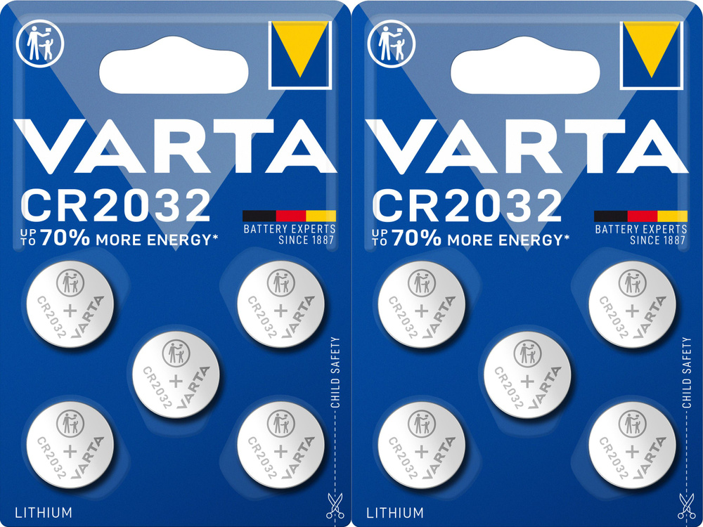 Varta Батарейка CR2032, Литиевый тип, 3 В, 10 шт #1