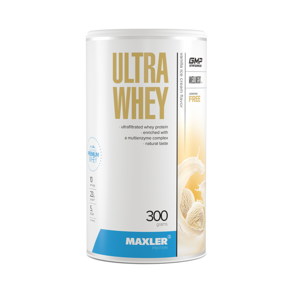 Протеин сывороточный для мужчин и женщин Maxler Ultra Whey 300г Ванильное мороженое  #1