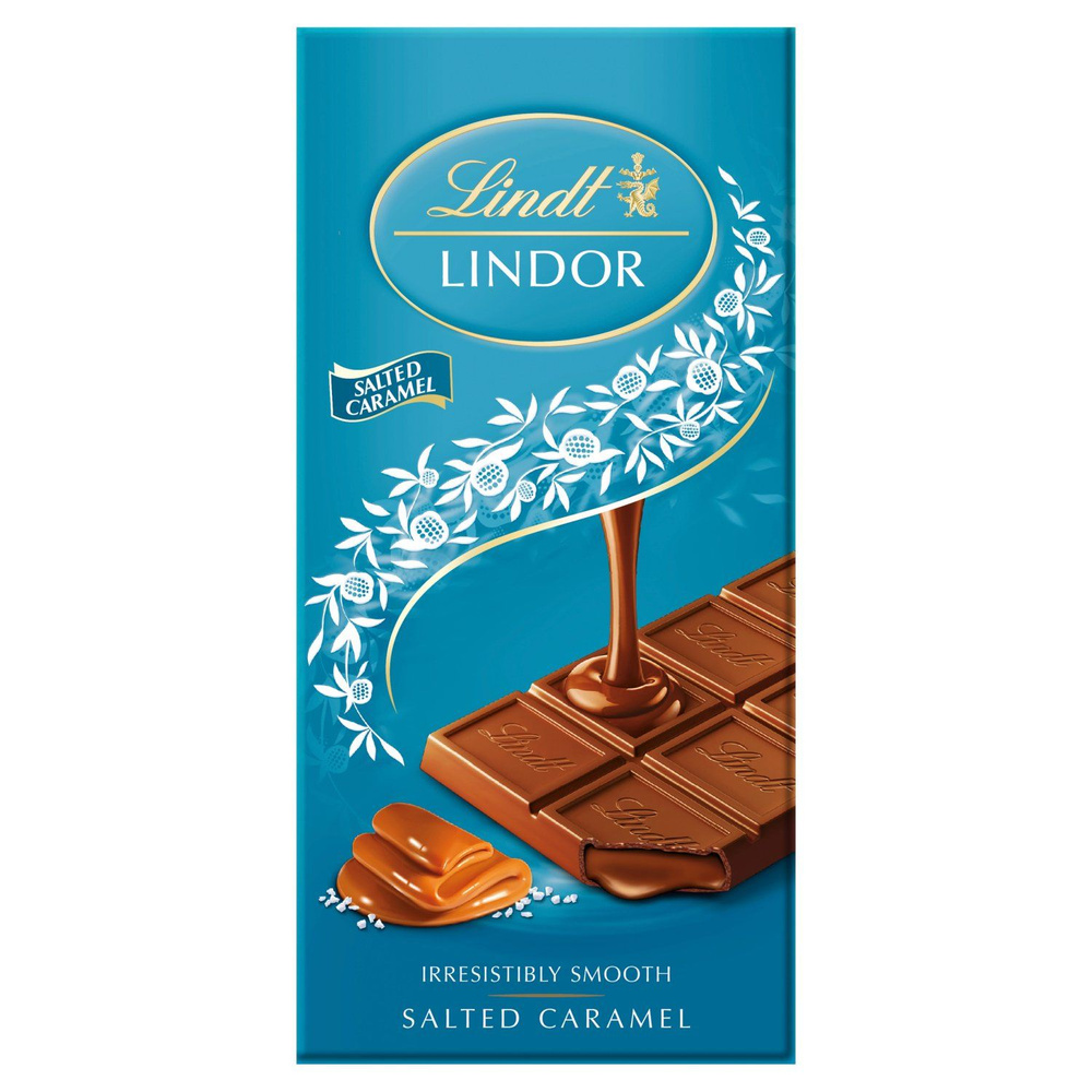 Молочный шоколад Lindt Lindor Milk Salted Caramel соленая карамель 100 г (Финляндия)  #1