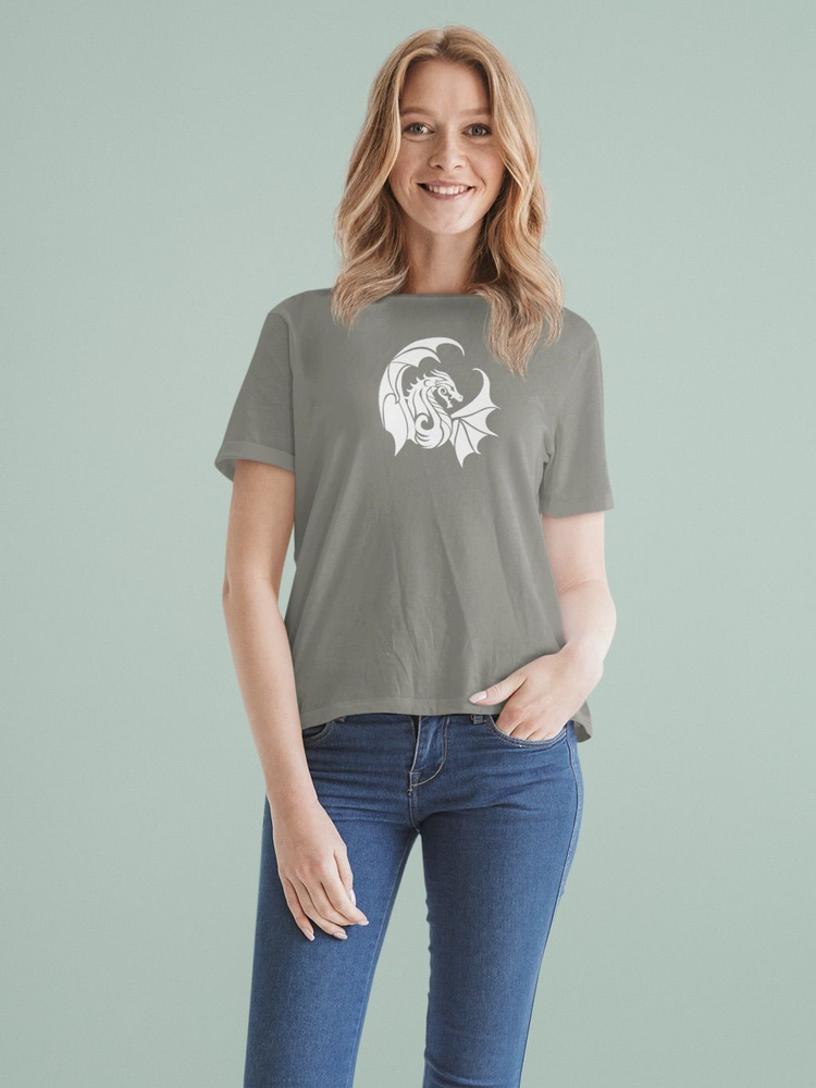 Футболка Креатиум, размер 56, цвет хаки, серый, 100% хлопок - купить по ...