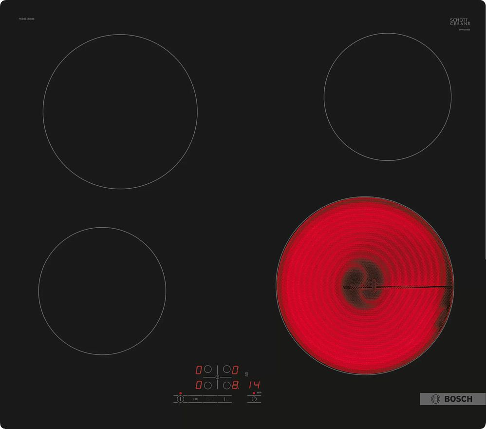 Варочная панель электрическая Bosch PKE611BB2E, черная купить по низкой ...