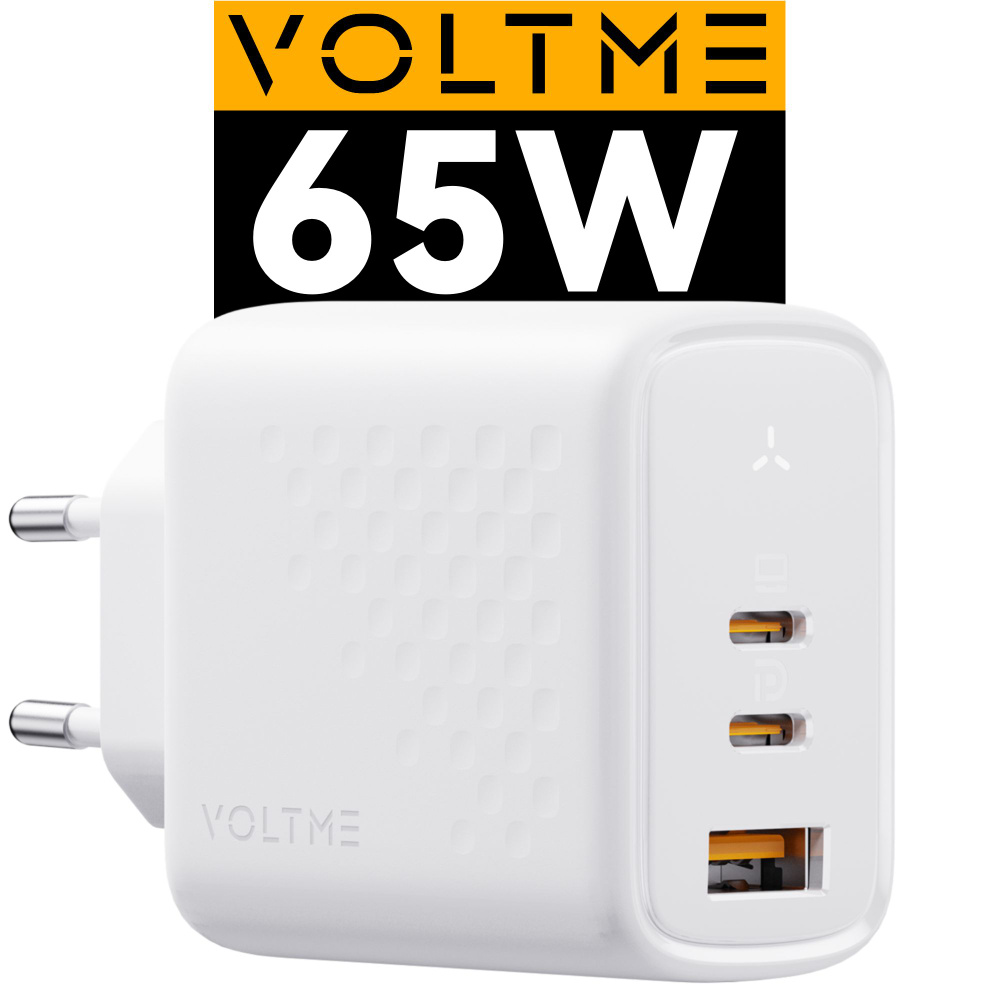 Сетевое зарядное устройство VOLTME Revo 30 Duo CA_2_USB Type-C, 65 Вт, USB  Type-C, USB 3.0 Type-A, GaN, Power Delivery - купить по выгодной цене в  интернет-магазине OZON (941598968)