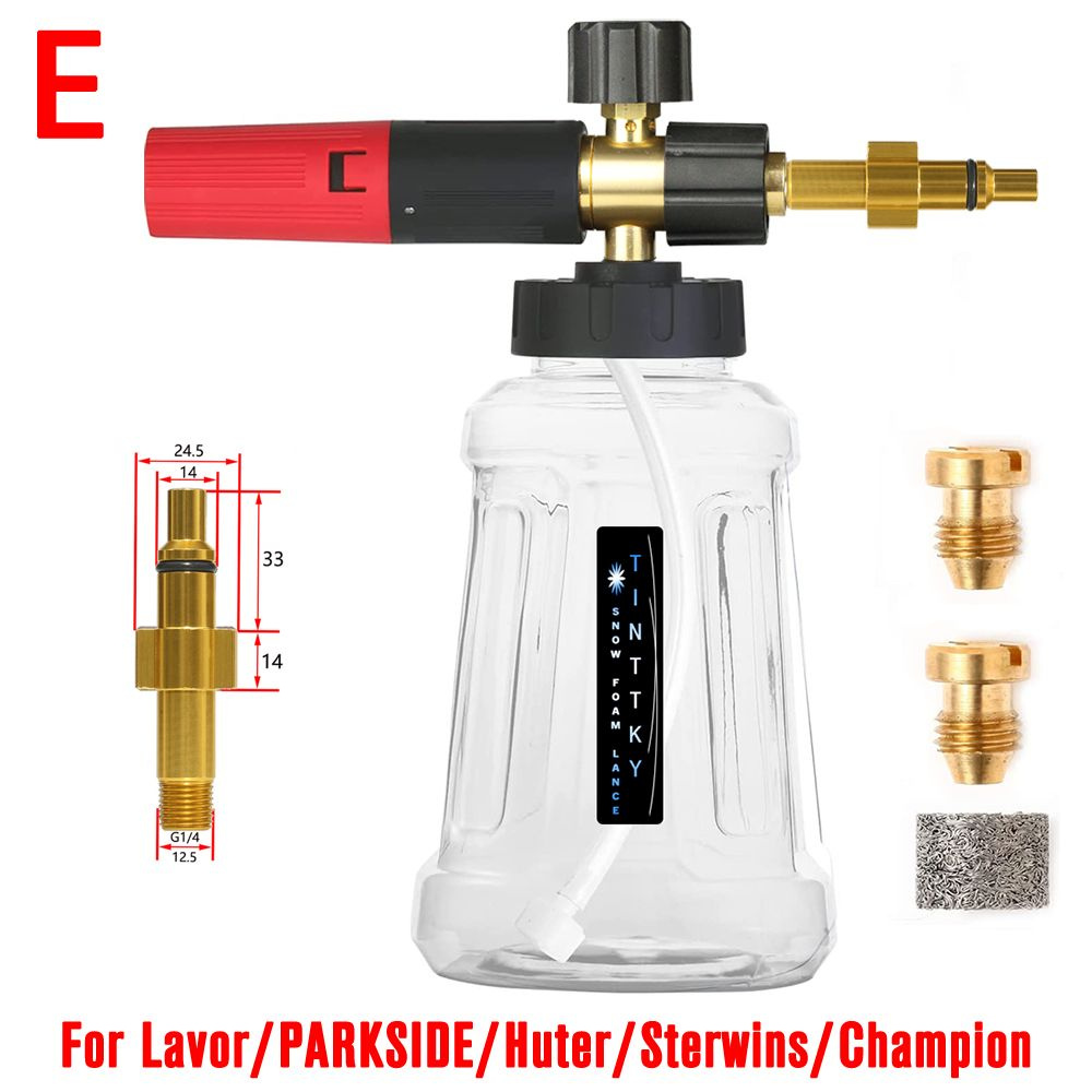 TINTTKYE Мойка высокого давления сопло Пенная насадка (пеногенератор) , с адаптером для Interskol Deko #1