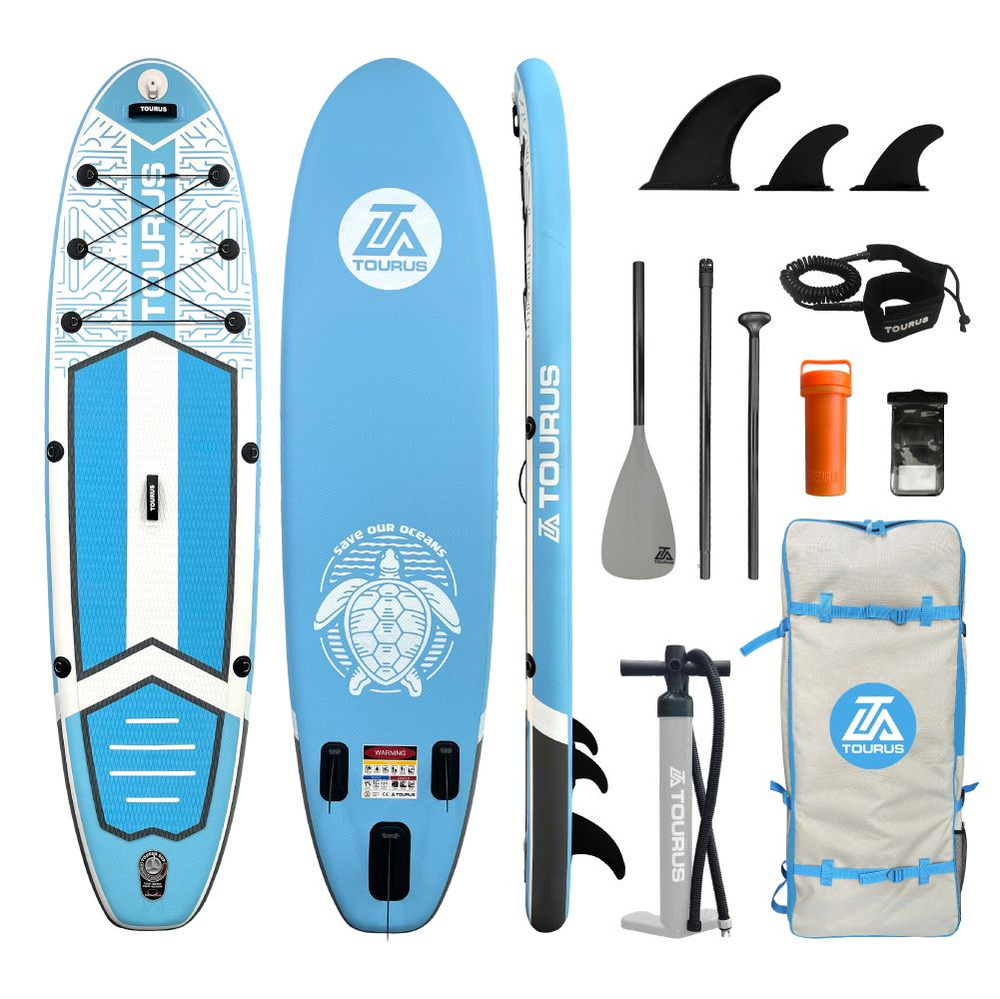 Надувная серфинг доска SUP board TOURUS 10.6 TS-NW003 2023 (320х81х15 см) с  рюкзаком, веслом, насосом и страховочным лишем - купить с доставкой по  выгодным ценам в интернет-магазине OZON (1378026763)