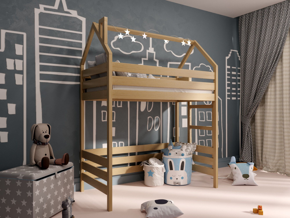 Кровать-чердак Кровать - чердак домик 160*80ролx86x230 см - купить по ...