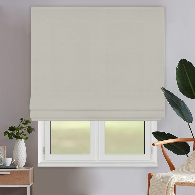 Римская штора Блэкаут на окно OLEXDECO 190х170 см для кухни, гостиной, детской, ткань Монро, цвет холодный #1
