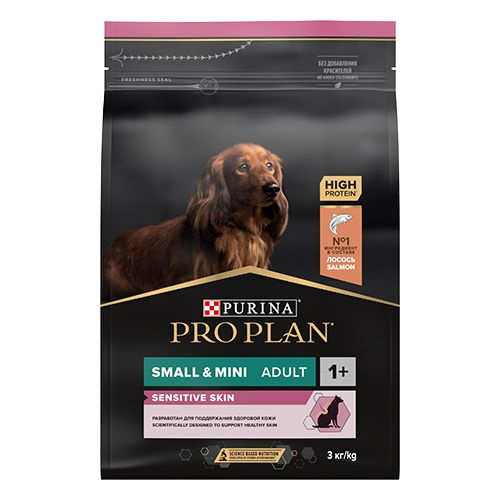 Purina Pro Plan Small & Mini Adult Sensitive Skin / Сухой корм Пурина Про План для взрослых собак Мелких #1