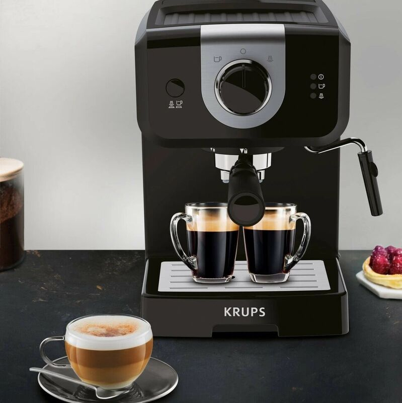 Krups Кофеварка рожковая Кофемашина pump Espresso XP3208, черный ...