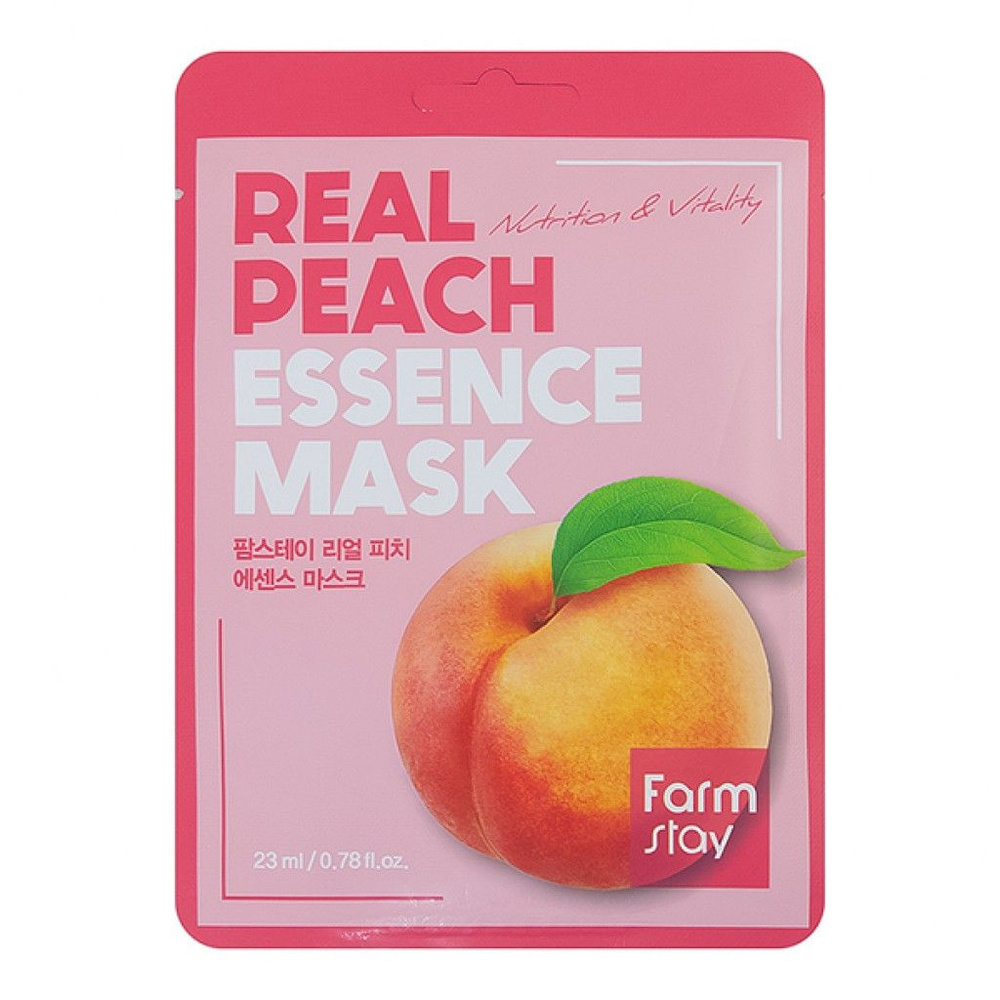 FarmStay Маска для лица тканевая с экстрактом персика Real Peach Essence Mask  #1