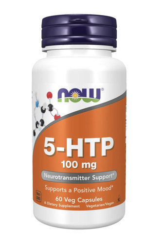 NOW 5 HTP серотонин 5 гидрокси триптофан 100 мг, 60 капсул - купить с ...