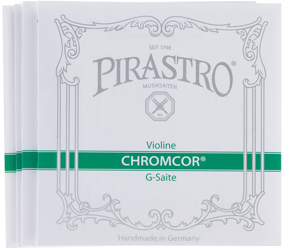 Set Corde Pirastro Chromcor 319020 Medium Per Violino 4/4, Suono Brillante E Avvolgimento In Cromo Antiusura