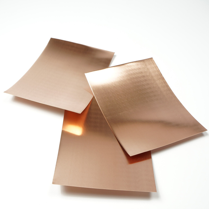Медь листовая М1, цветной металл для творчества, толщина 0,4мм (3шт ...