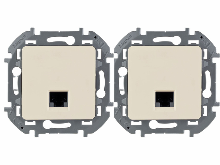 Розетка компьютерная Legrand Inspiria 673826 скрытая установка слоновая ...