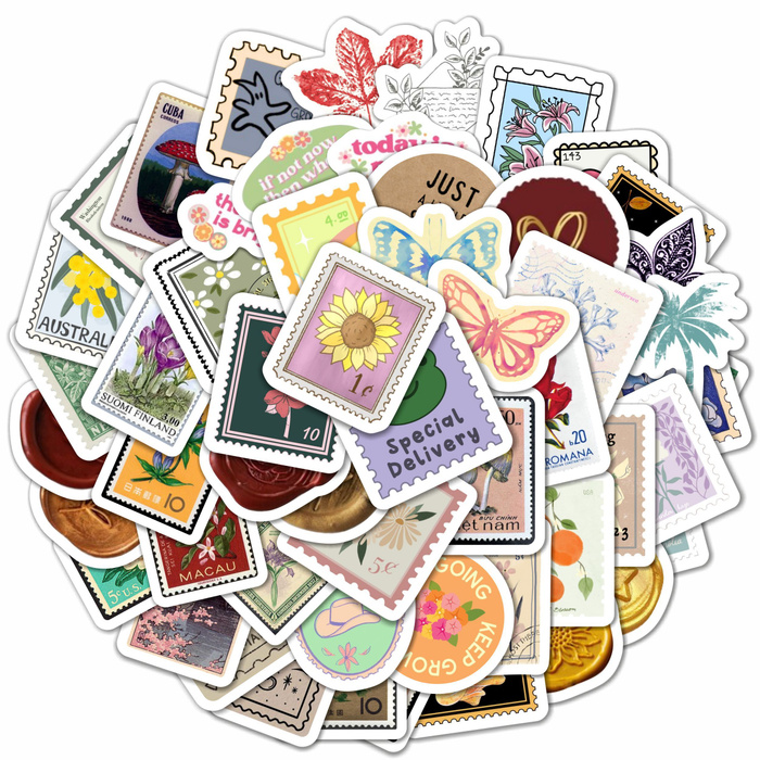 Набор стикеров "Штампы, печати и марки 3". Стикеры для творчества на ...