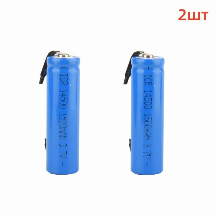 Аккумулятор Li-Ion 14500 3.7V 1500mAh размер AA с Ni лентой под пайку ...