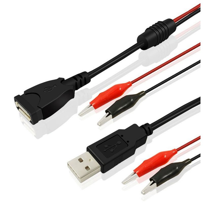 2 шт USB-зажимы типа провод крокодил , штекер/гнездо к USB-тестеру ...