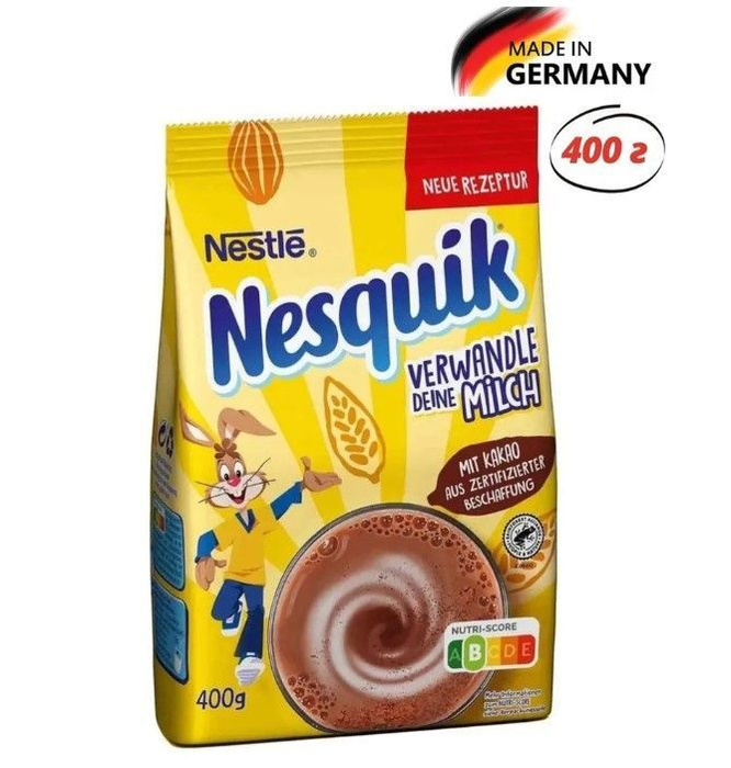 Какао-напиток Nesquik шоколадный растворимый в пакете, 400г, - купить с ...