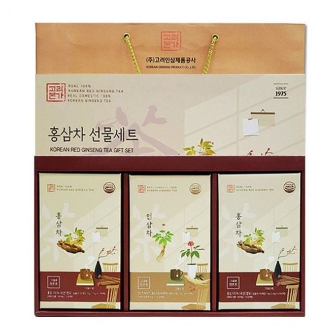 (Корейский красный женьшень)Корейский набор для чая с красным женьшенем ...