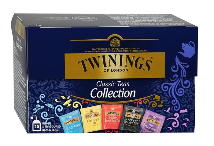 Чай чёрный Twinings Classic Collection 5 вкусов 20 пакетиков - купить с ...