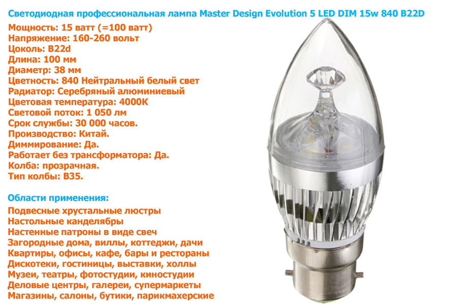 Светильники evo. Цоколь b22.