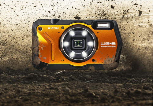 Защищенный фотоаппарат Ricoh WG-6 GPS, оранжевый, черный купить на