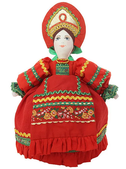 Кукла для улучшения заваривания чая "Маня в красном", красный
