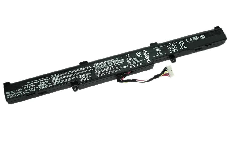 Аккумуляторная батарея для ноутбука Asus ROG GL752VW (A41N1501) 48Wh черная, черный