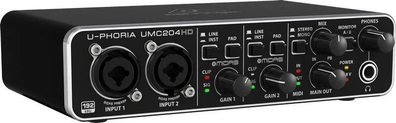 Behringer UMC204HD USB интерфейс, вариант, фото 2