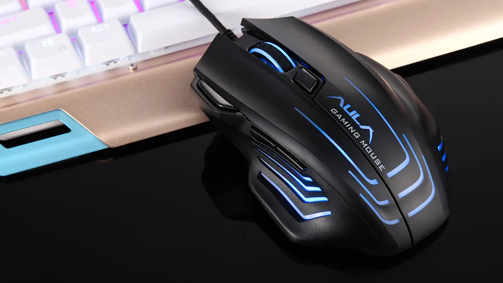 Игровая мышь проводная AULA S18, черный #2