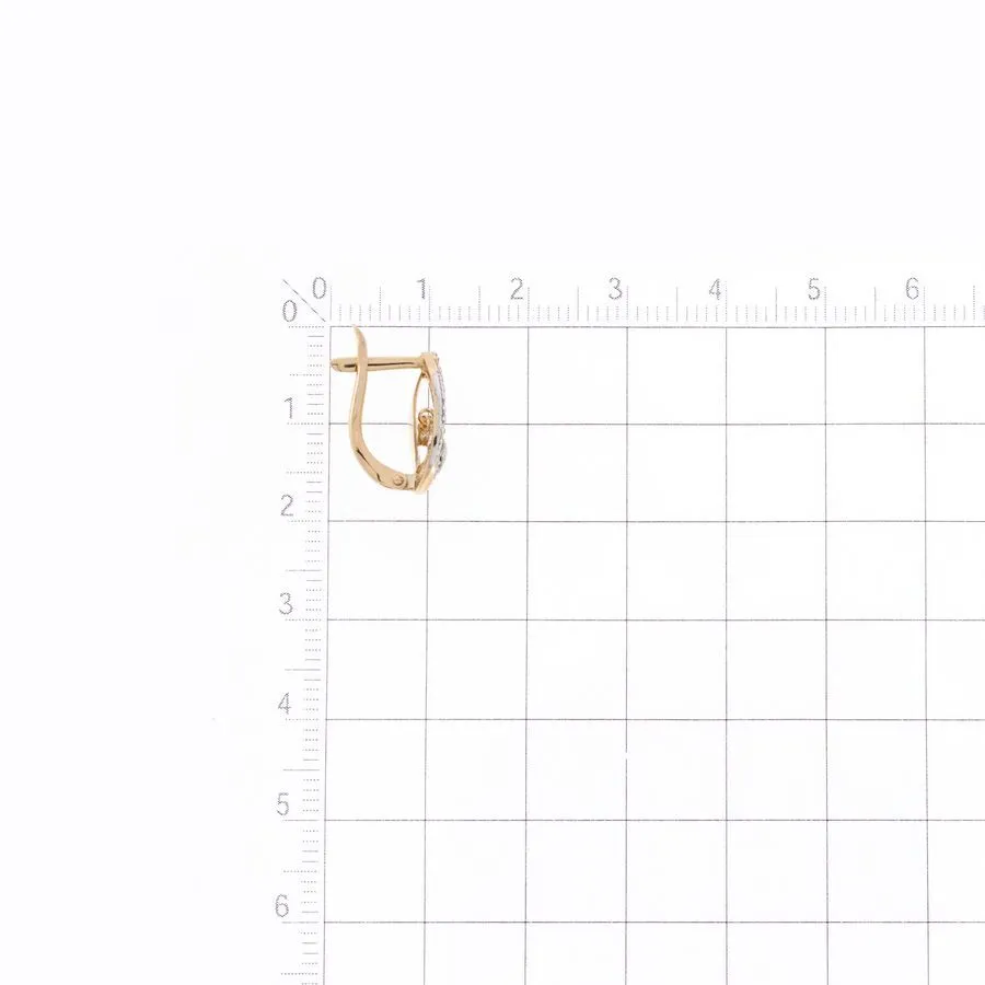 Золотые серьги DIAMANT-ONLINE с танцующим бриллиантом 585 пробы, золотой, фото 2