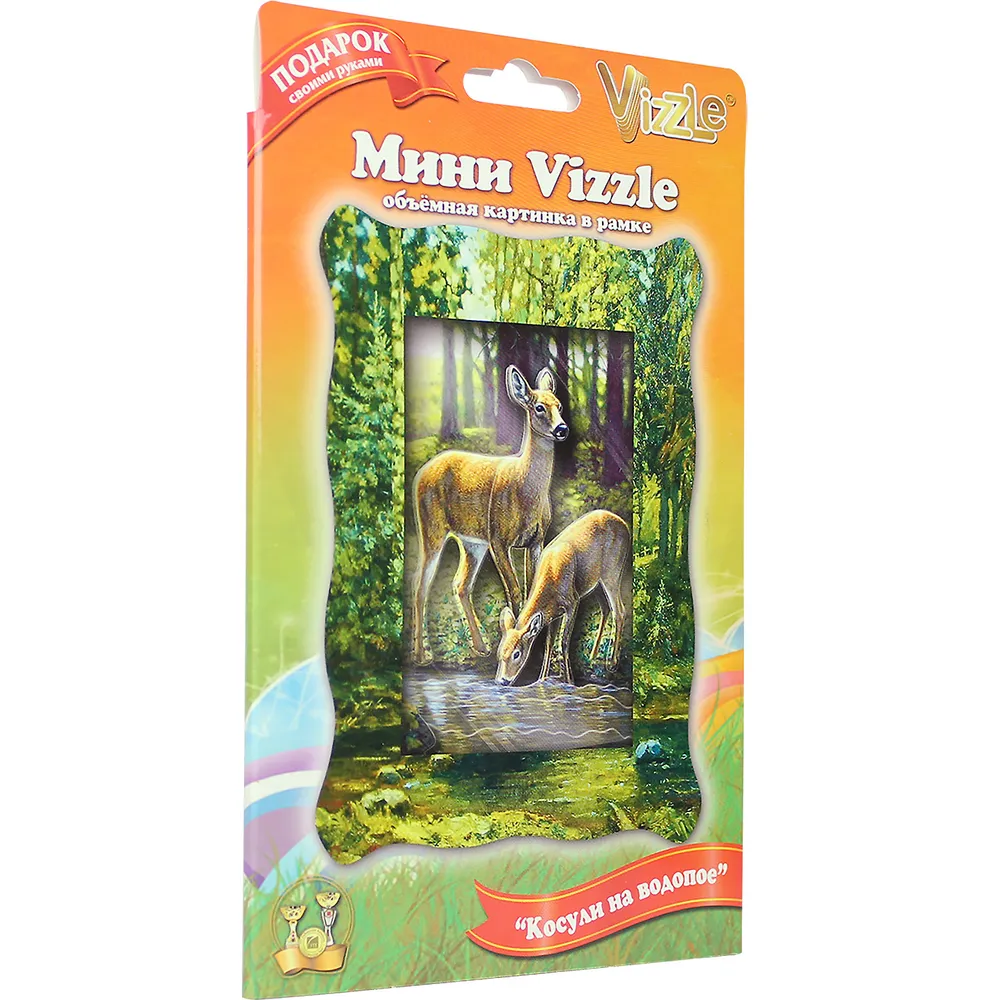 Vizzle Mini Объемная картинка Косули на водопое 16х12, 16x12, фото 4